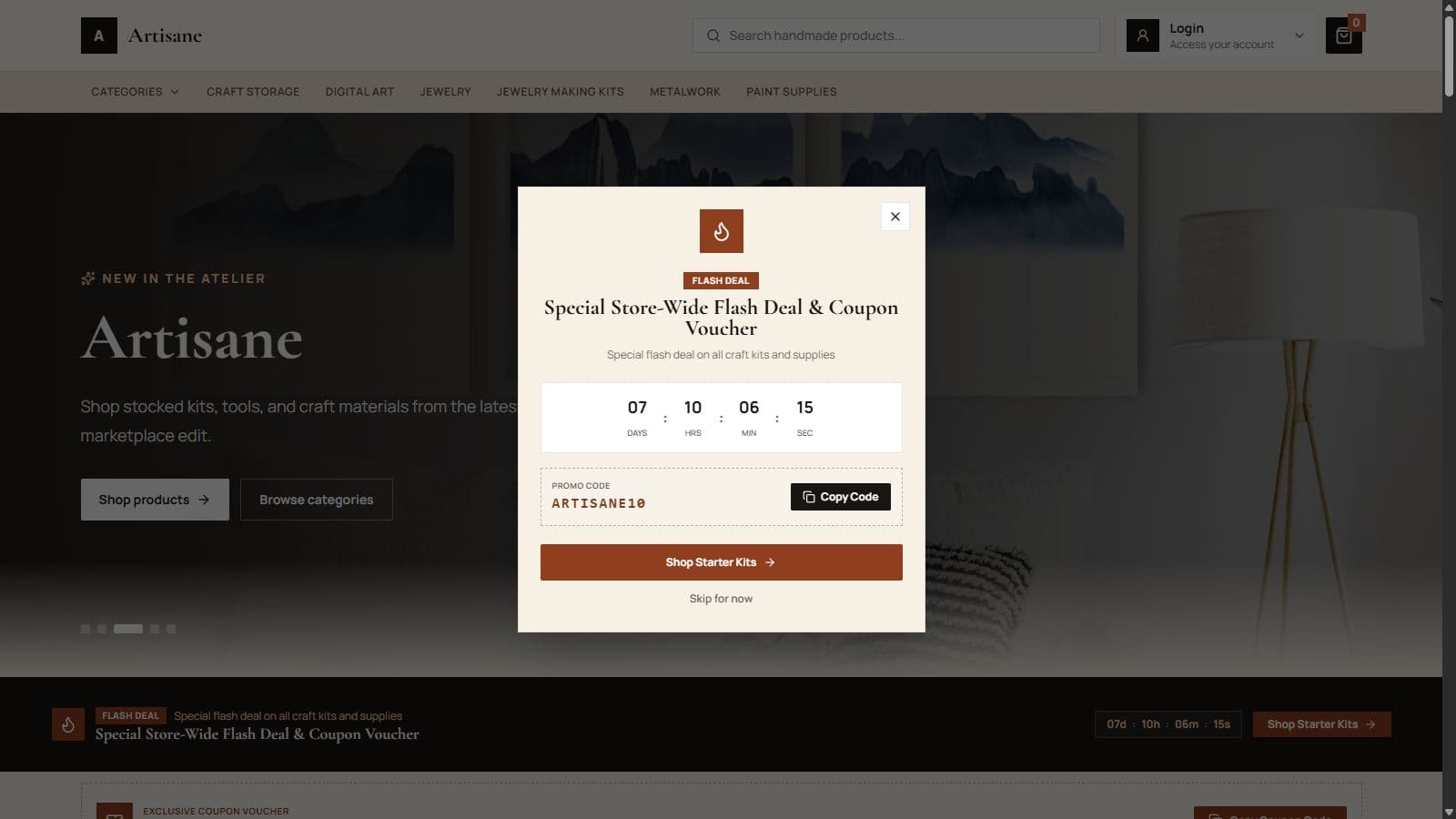 Artisane - Craft Marketplace project banner